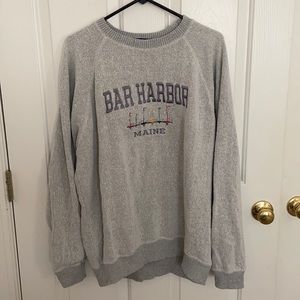 Bar Harbor Maine Embroidered Crewneck Sweatshirt